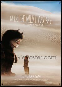 5z222 WHERE THE WILD THINGS ARE DS 37x52 special '09 Spike Jonze, cool monster & kid in desert!