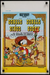 6a099 DONALD DUCK GOES WEST Belgian R70s Disney, great cartoon image of Donald in cowboy outfit!