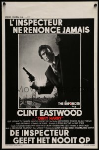 6a101 ENFORCER Belgian '77 best c/u of Clint Eastwood as Dirty Harry by Bill Gold!