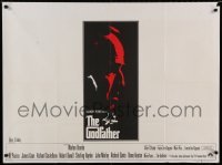 6a344 GODFATHER British quad '72 art of Marlon Brando, Francis Ford Coppola crime classic!