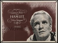 6a348 HAMLET British quad R50s Laurence Olivier, Shakespeare classic, Best Picture winner!