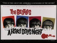 6a349 HARD DAY'S NIGHT British quad R00 great image of The Beatles, rock & roll classic!