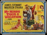 6a371 MR. HOBBS TAKES A VACATION British quad '62 wacky full-length art of tourist Jimmy Stewart!