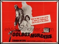 6a389 TOOLBOX MURDERS British quad '79 Dennis Donnelly directed horror, sexy art of woman attacked