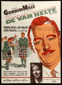 6a176 TUNES OF GLORY Danish '61 Scottish Lt. Col. Alec Guinness, Colonel John Mills!
