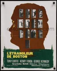 6a628 BOSTON STRANGLER French 18x22 '68 Tony Curtis, he killed thirteen girls, cool art!