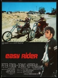 6a645 EASY RIDER French 16x22 R80s Peter Fonda, motorcycle biker classic directed by Dennis Hopper