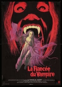 6a658 HOUSE OF DARK SHADOWS French 15x22 '71 great completely different vampire art by Bussenko!