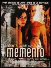 6a675 MEMENTO French 16x22 '01 Christopher Nolan, Guy Pearce & Carrie-Anne Moss by Maundury!