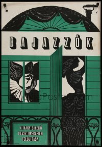 6a458 PAGLIACCI Hungarian 23x33 R65 completely different artwork by Gyorgy Kolozsvary!