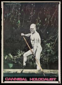 6a179 CANNIBAL HOLOCAUST Italian 1sh '82 different image of naked native with spear!