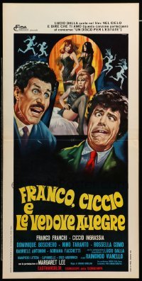 6a187 FRANCO, CICCIO & THE CHEERFUL WIDOWS Italian locandina '68 Franco, Ciccio le Vedove Allegre!
