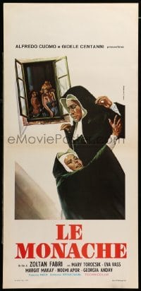 6a189 HANGYABOLY Italian locandina '73 Zoltan Fabri, cool Ferrari art of converging nuns!