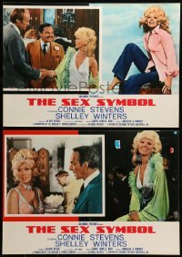 6a229 SEX SYMBOL set of 10 Italian 18x26 pbustas '74 Shelley Winters, sexy Connie Stevens!