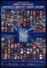 6b698 AFI'S 100 YEARS 100 STARS 27x39 video poster '99 classic posters w/Gilda, Casablanca & more!