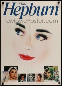 6b702 AUDREY HEPBURN 17x24 video poster '85 different art and images of the gorgeous star!