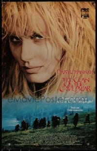 6b712 CLAN OF THE CAVE BEAR 22x35 video poster '86 sexy Daryl Hannah as cavewoman leader!