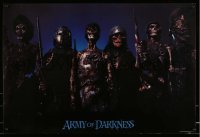 6b793 ARMY OF DARKNESS 21x31 commercial poster '92 great image of the Deadites, blue title design!