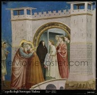 6b806 CAPPELLA DEGLI SCROVEGNI 27x27 Italian commercial poster '90s Padova, classic art by Giotto!