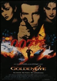 6b841 GOLDENEYE 27x39 Dutch commercial poster '95 Pierce Brosnan as James Bond!