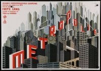 6b865 METROPOLIS 28x39 German commercial poster '07 Fritz Lang, different art by Boris Bilinsky!