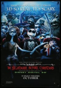 6b874 NIGHTMARE BEFORE CHRISTMAS 27x39 French commercial poster R06 Tim Burton, Disney, in theater!