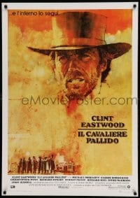 6b880 PALE RIDER 28x39 Italian commercial poster '85 cowboy Clint Eastwood by C. Michael Dudash!
