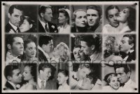 6b895 ROMANTIC CLOSE-UPS 24x36 commercial poster '90s romantic photo montage of great stars!