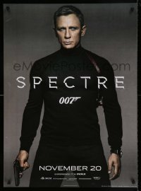 6b901 SPECTRE DS 27x37 Indian commercial poster '15 Daniel Craig as James Bond 007 with gun!