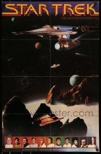 6b903 STAR TREK 2-sided 22x34 commercial poster '79 William Shatner & cast, Enterprise!