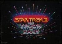 6b910 STAR TREK II 22x31 commercial poster '82 The Wrath of Khan, Nimoy, cool title treatment!