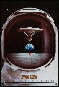 6b911 STAR TREK: THE FACE OF THE FUTURE 27x40 commercial poster '92 Enterprise in astronaut helmet