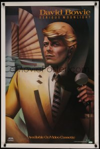 6b715 DAVID BOWIE 24x36 video poster '84 art of star by Rich Mahon, Serious Moonlight!