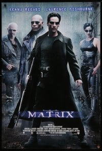 6b743 MATRIX 27x40 video poster '99 Keanu Reeves, Carrie-Anne Moss, Laurence Fishburne, Wachowskis