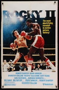 6b006 ROCKY II int'l 1-stop poster '79 Sylvester Stallone & Carl Weathers fight in ring!
