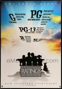 6b459 RATINGS ARE YOUR FRIEND 1sh '00 MPAA film rating informational poster!