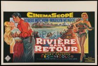 6b995 RIVER OF NO RETURN 14x21 Belgian REPRO poster '00s Robert Mitchum & sexy Marilyn Monroe!