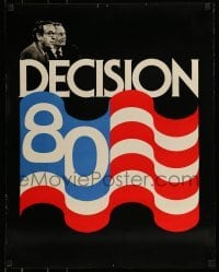 6b022 1980 PRESIDENTIAL ELECTION 22x28 political campaign 1980 John Chancellor & David Brinkley, NBC