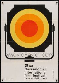 6b328 2ND THESSALONIKI INTERNATIONAL FILM FESTIVAL 28x39 Greek film festival poster '73 light!