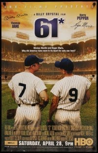 6b431 61 tv poster '01 Roger Maris, Mickey Mantle, Pepper, Jane, Hall, New York Yankees!