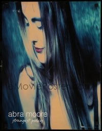 6b364 ABRA MOORE: STRANGEST PLACES 17x22 music poster '97 close-up of pretty Abra Moore!