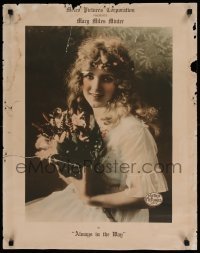 6b481 ALWAYS IN THE WAY 22x28 personality poster '15 portrait of Mary Miles Minter with flowers!