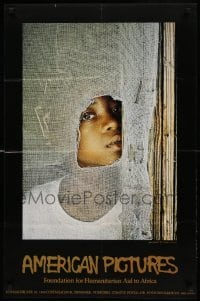 6b488 AMERICAN PICTURES 22x34 Danish special '84 young child looking through broken screen!