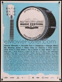 6b365 AUSTIN CITY LIMITS MUSIC FESTIVAL 18x24 music poster '11 cool black and white title design!