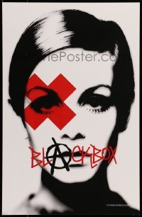 6b376 BLACKBOX 11x17 music poster '12 close-up portrait of woman with 'x' over left eye!