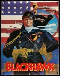 6b504 BLACKHAWK 23x29 special '87 patriotic artwork by Howard Chaykin!