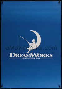 6b538 DREAMWORKS ANIMATION 27x40 special '00s great artwork of the moon logo and kid fishing!