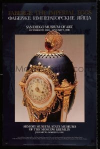 6b279 FABERGE THE IMPERIAL EGGS foil 23x35 museum/art exhibition '89 image of the legendary egg!