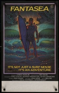 6b548 FANTASEA 17x27 Australian special '79 cool Sharp artwork of surfer & ocean!