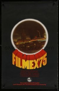 6b347 FILMEX '75 23x36 film festival poster '75 cool image of Martian Ship!